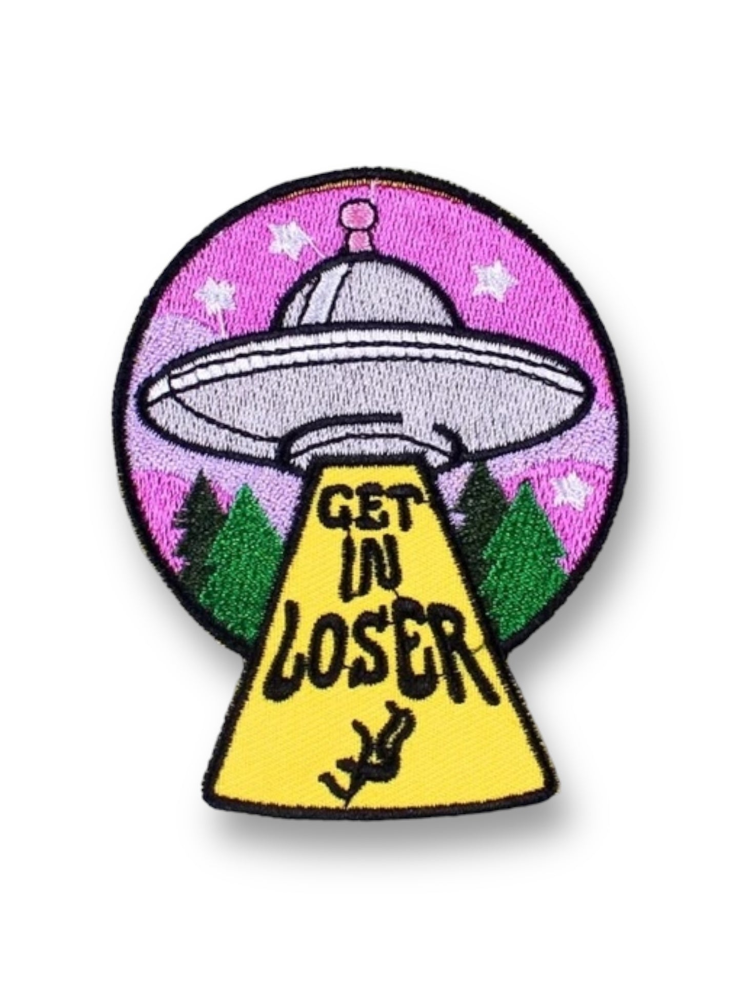 Embroidered Patch, UFO Get In Loser