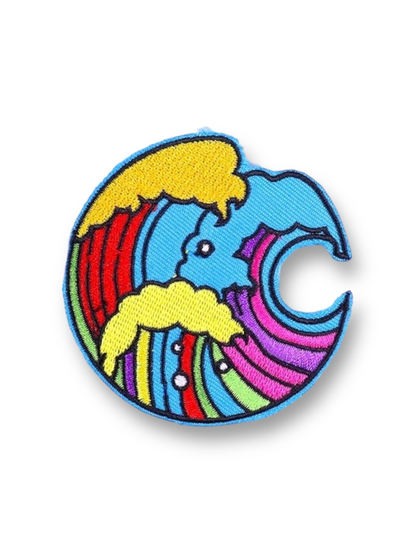 Embroidered Patch, Rainbow Waves