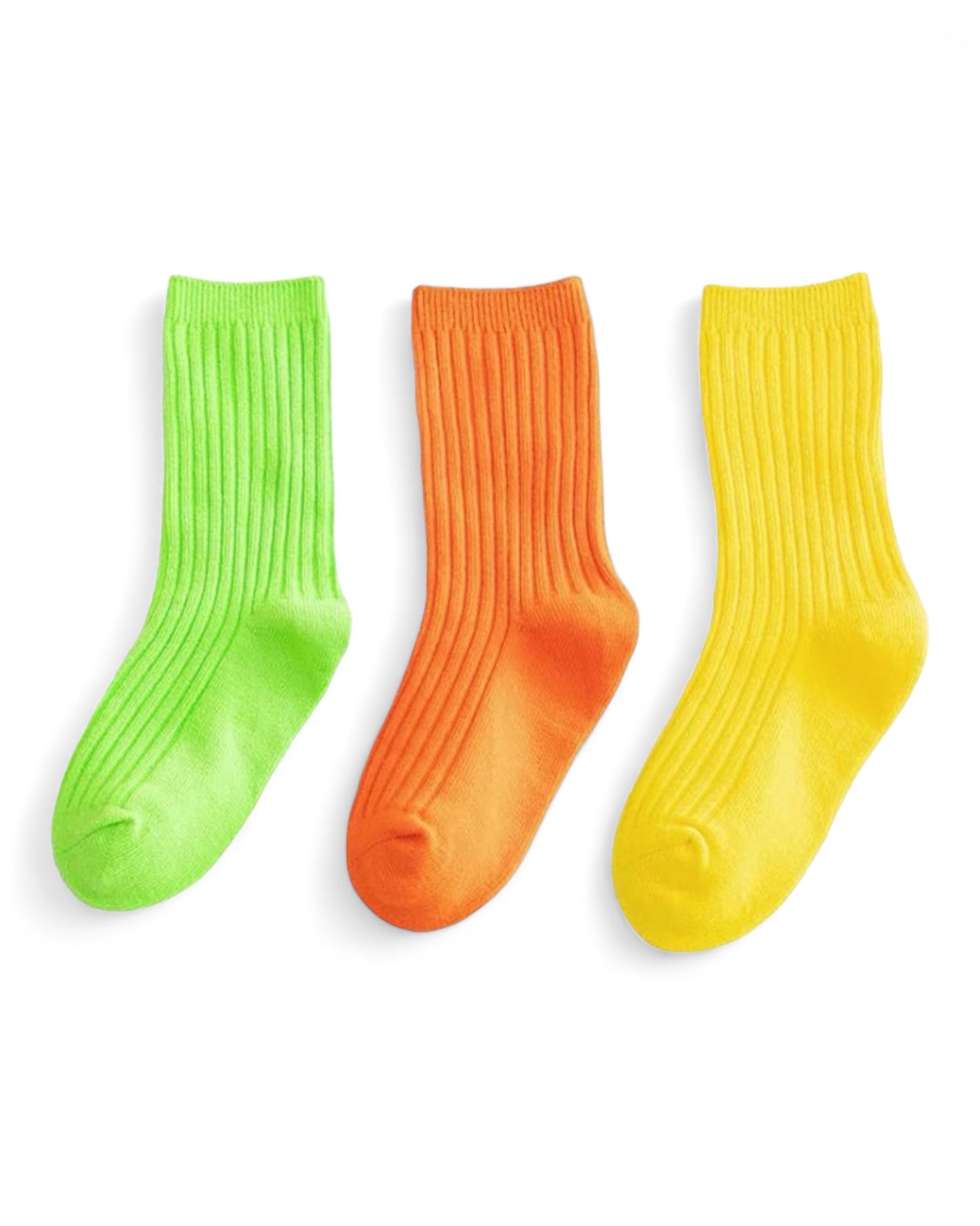 S/3 Neon Candy Crew Socks