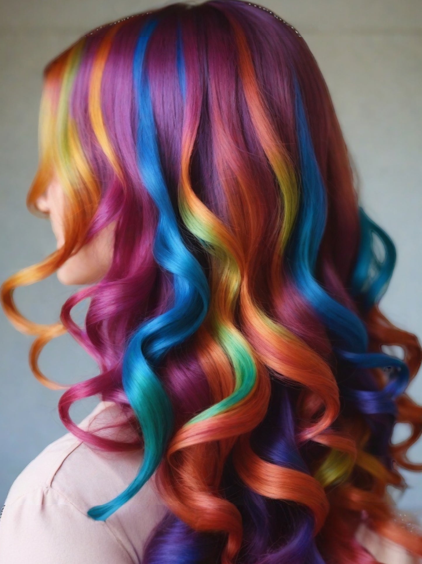 Clip-In Colorful Curly Hair Extensions