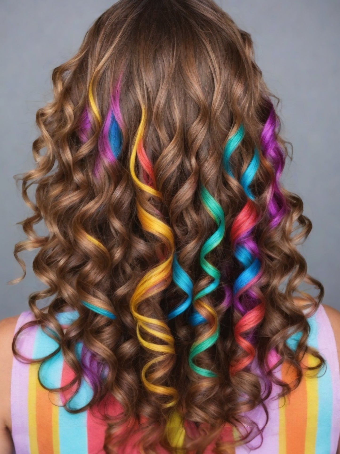 Clip-In Colorful Curly Hair Extensions