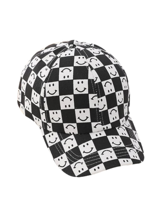 Pooki Smile Checkered Baseball Hat