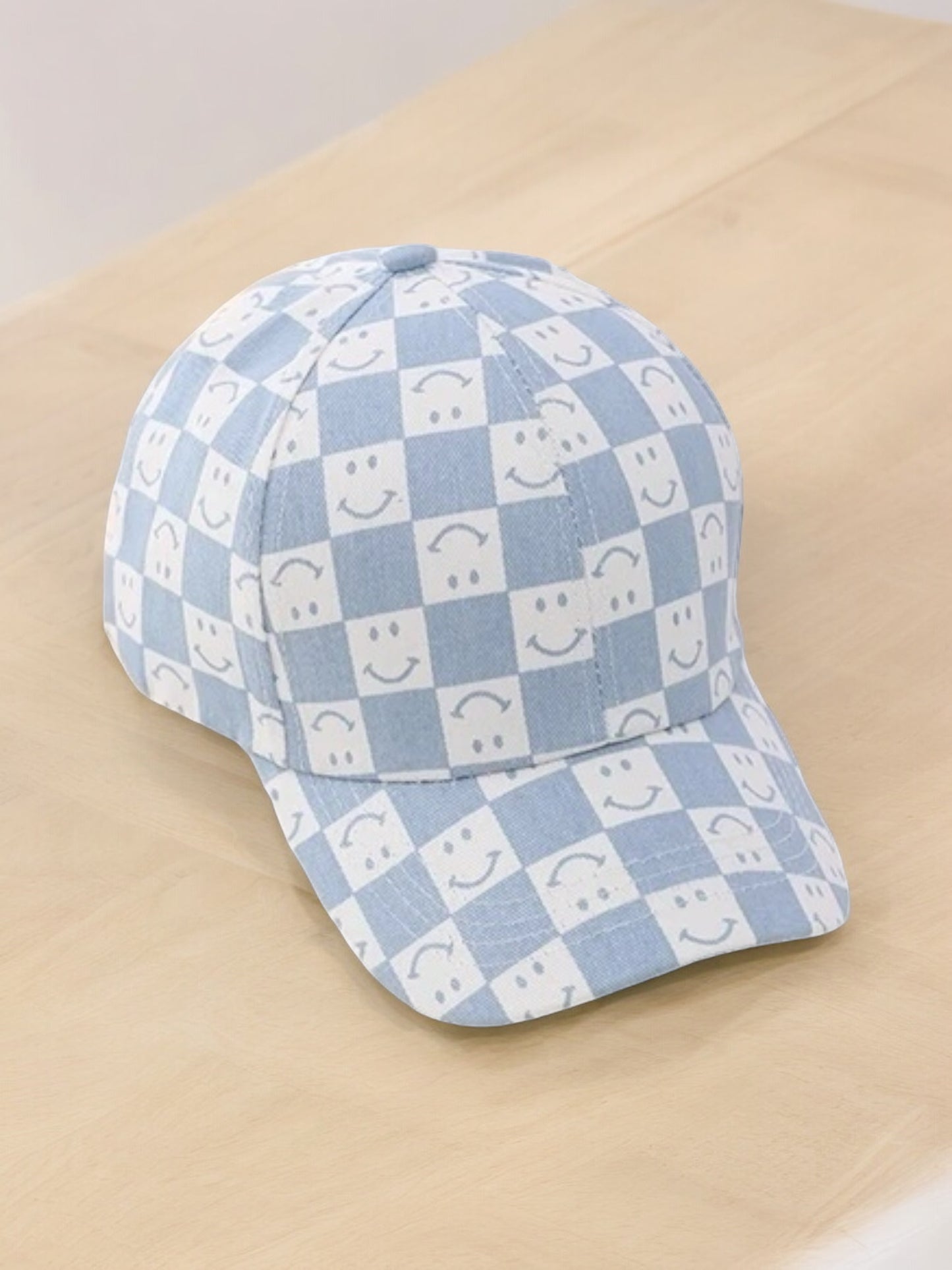 Pooki Smile Checkered Baseball Hat