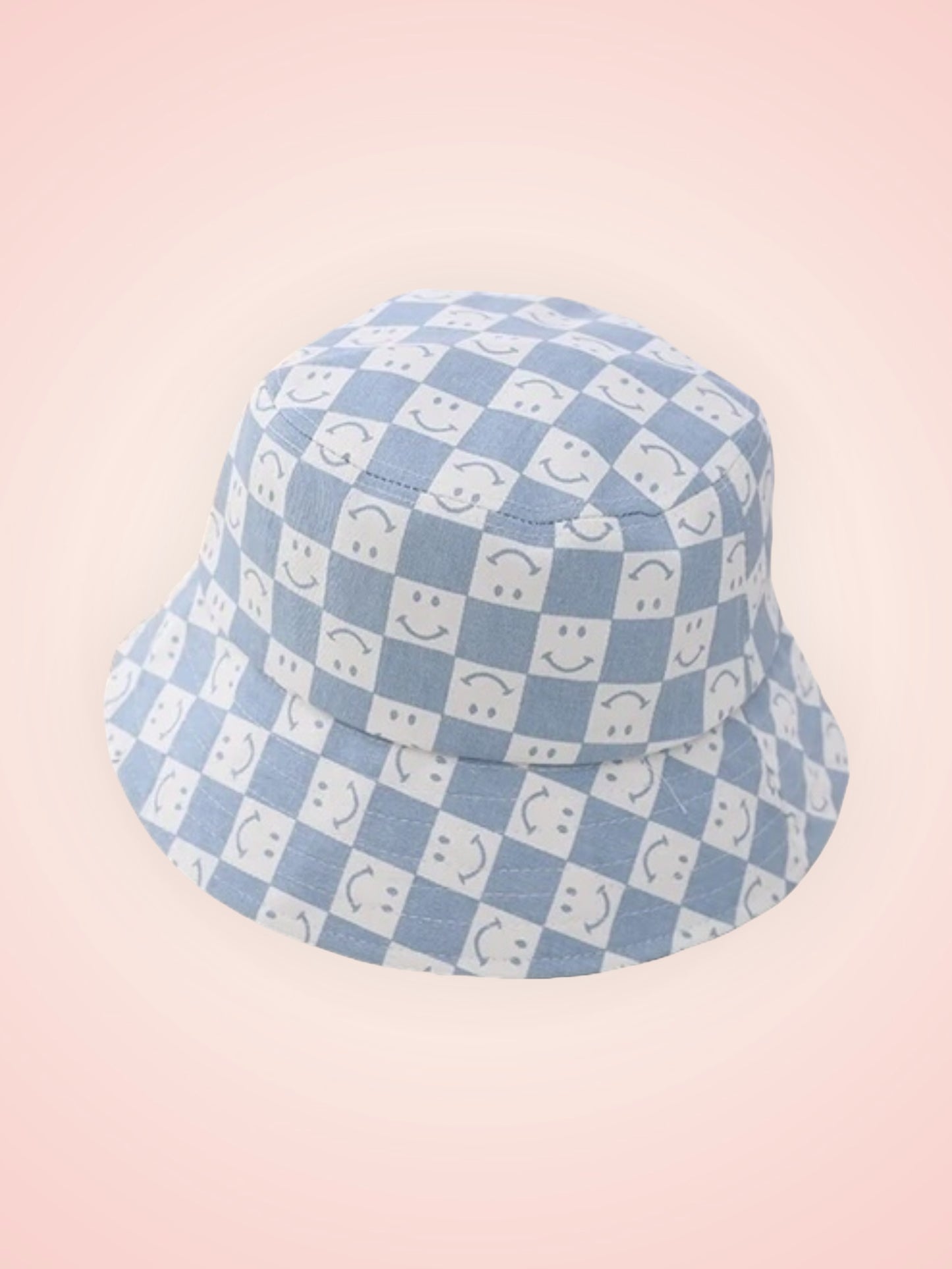 Pooki Smile Checkered Bucket Hat