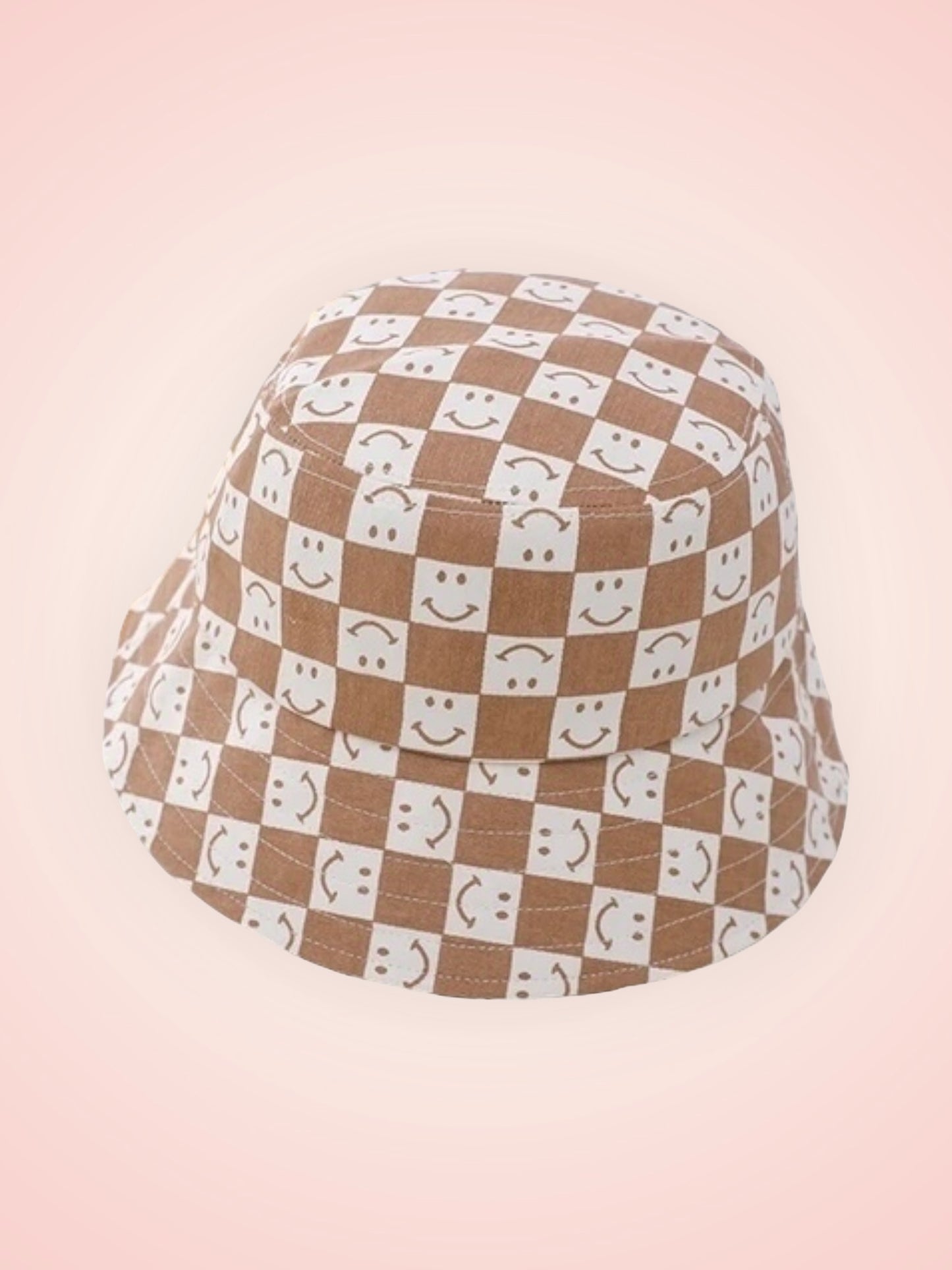 Pooki Smile Checkered Bucket Hat