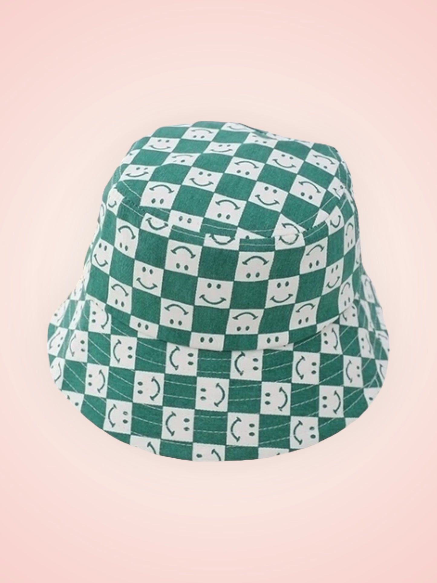 Pooki Smile Checkered Bucket Hat