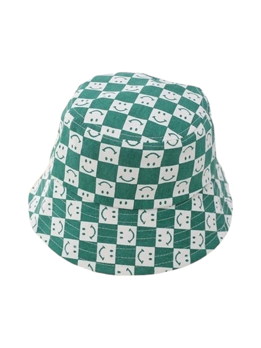 Pooki Smile Checkered Bucket Hat