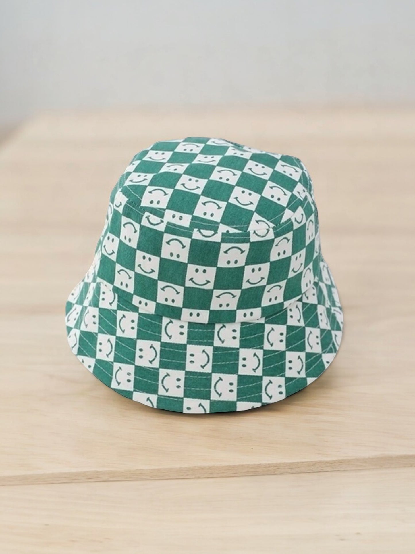 Pooki Smile Checkered Bucket Hat