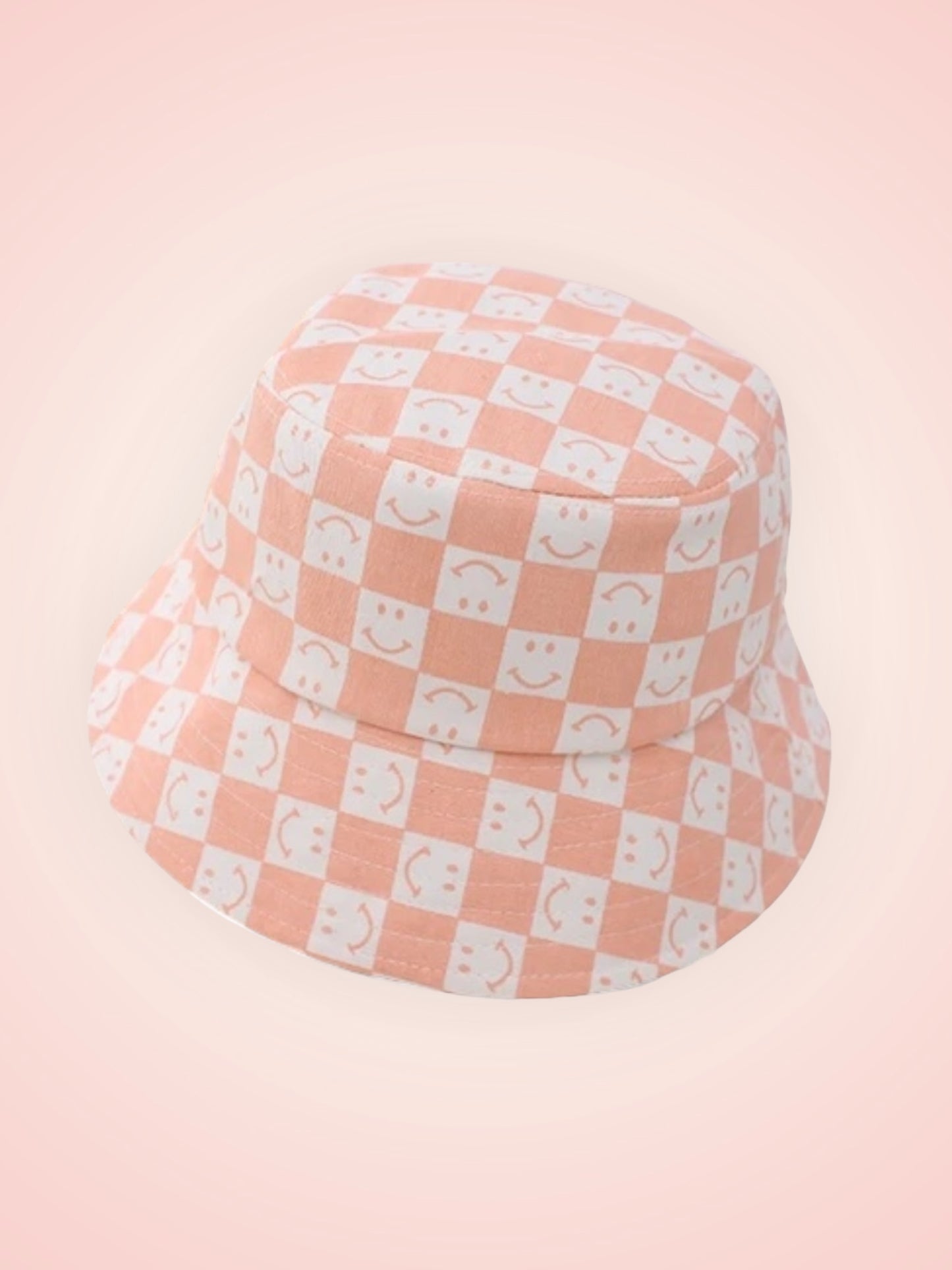 Pooki Smile Checkered Bucket Hat