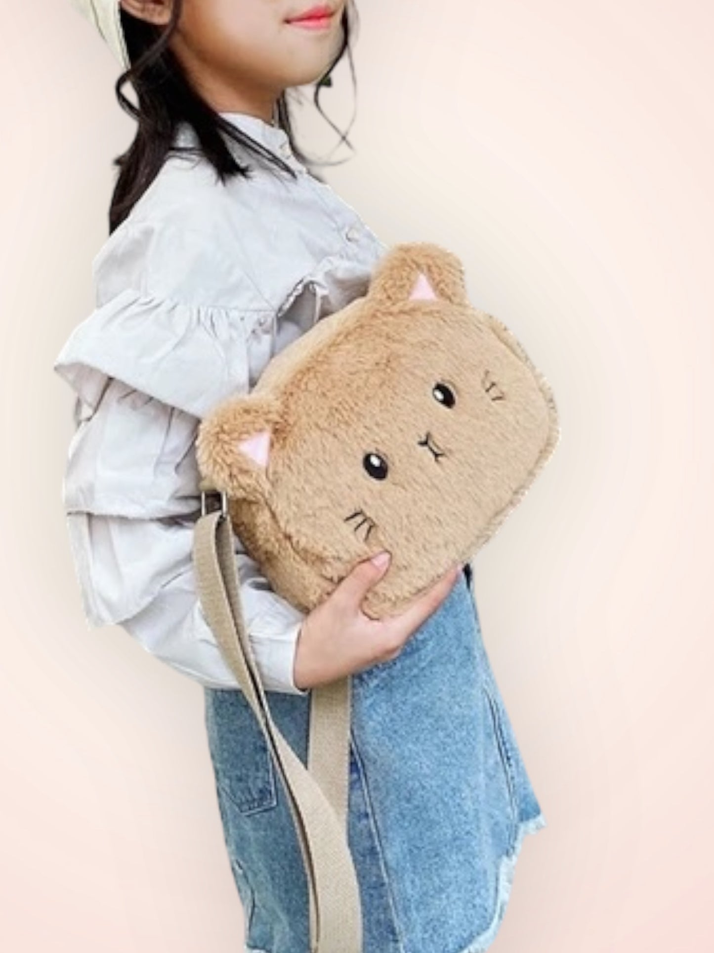 Kawaii Kitty Plush Crossbody Bag