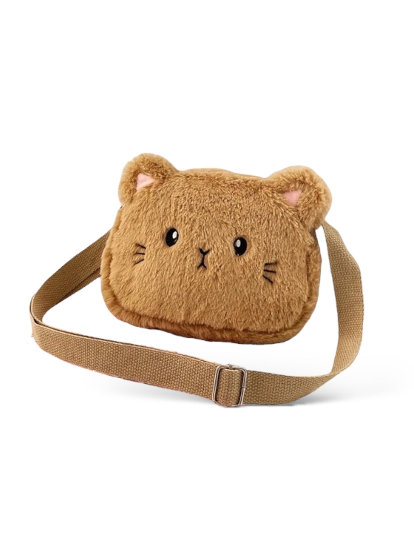 Kawaii Kitty Plush Crossbody Bag