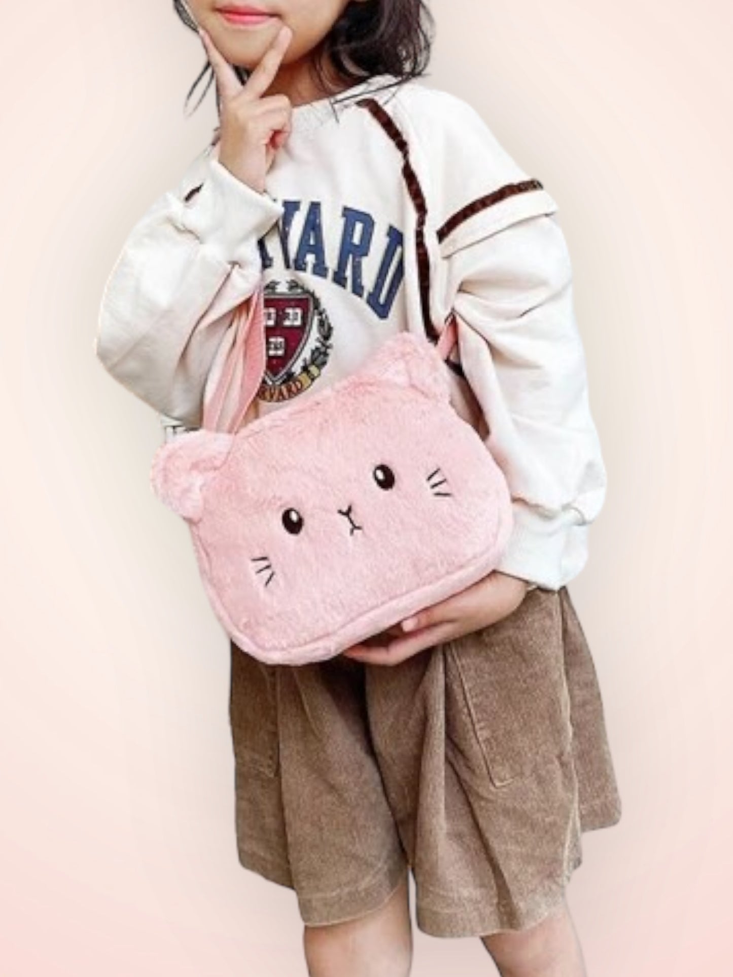 Kawaii Kitty Plush Crossbody Bag