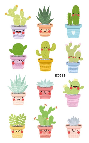 Temporary Tattoos, Plants in Pots